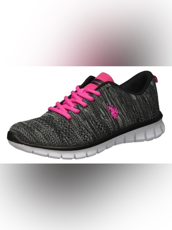 U.S. Polo Assn. Shoes - NIB [U.S. Polo Assn.] Iris Black/Grey/Fuchsia Athletic Comfort Sneakers Women’s
